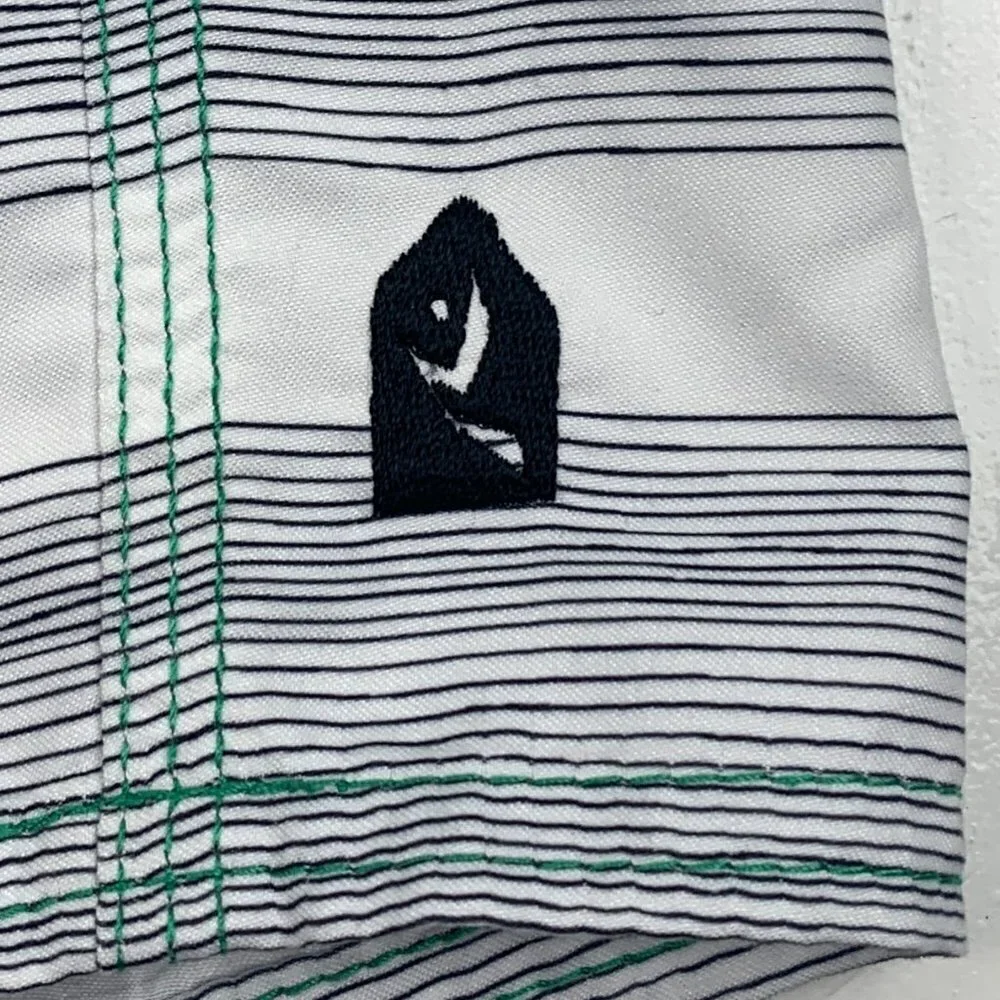 Rusty Striped Flat Front Board Shorts Men's Size 28